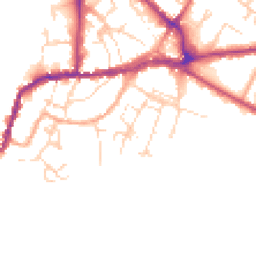 Daytime road noise heatmap for CO10 2TQ