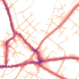 Daytime road noise heatmap for CO10 2TT