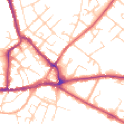 Daytime road noise heatmap for CO10 2TZ