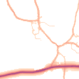 Daytime road noise heatmap for CO10 5AA