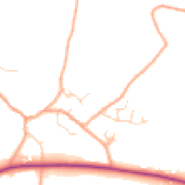 Daytime road noise heatmap for CO10 5HF