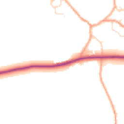Daytime road noise heatmap for CO10 5JU