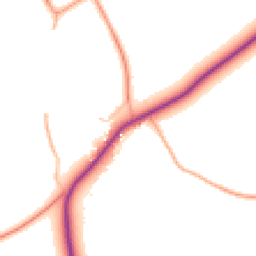 Daytime road noise heatmap for CO10 7EB