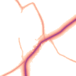 Daytime road noise heatmap for CO10 7EQ