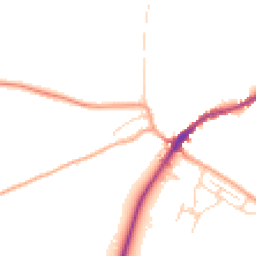Daytime road noise heatmap for CO10 7HH