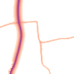 Daytime road noise heatmap for CO10 7NE