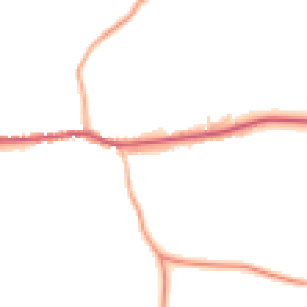Daytime road noise heatmap for CO10 8AE