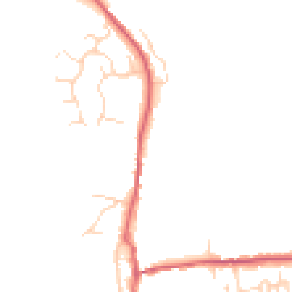 Daytime road noise heatmap for CO10 8QD