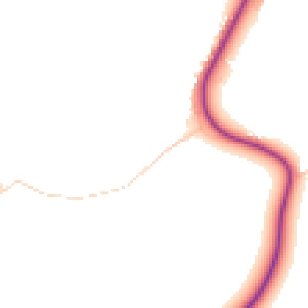 Daytime road noise heatmap for CO10 9BL