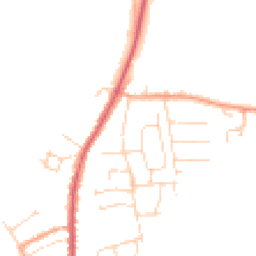 Daytime road noise heatmap for CO10 9EH
