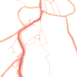 Daytime road noise heatmap for CO10 9FQ
