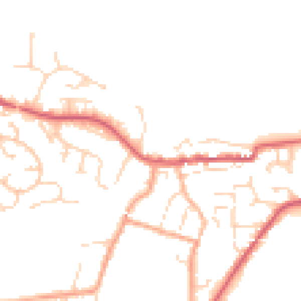 Daytime road noise heatmap for CO11 1AA