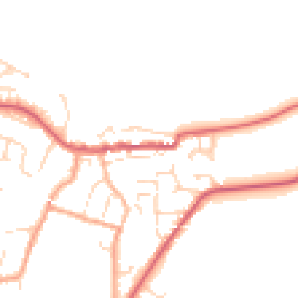 Daytime road noise heatmap for CO11 1AJ