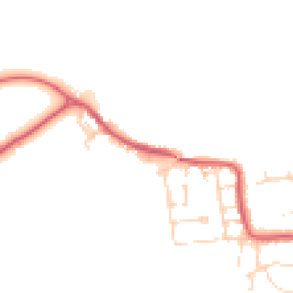 Daytime road noise heatmap for CO11 1AL