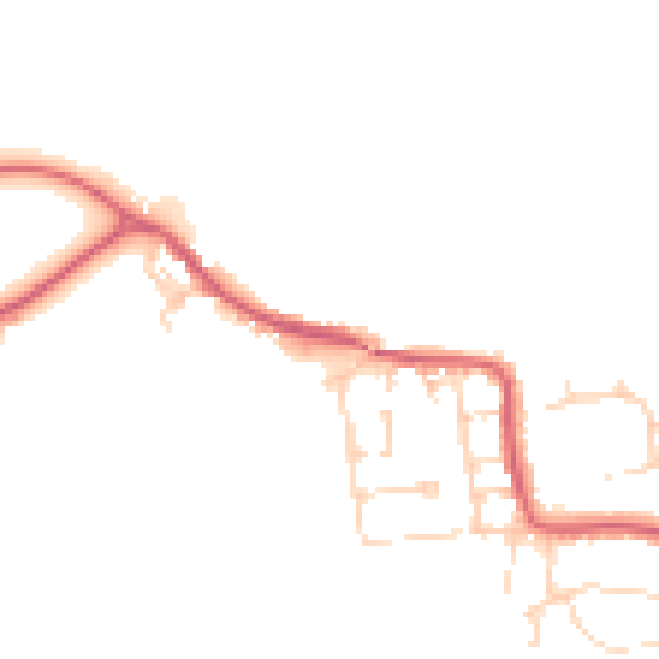 Daytime road noise heatmap for CO11 1AR