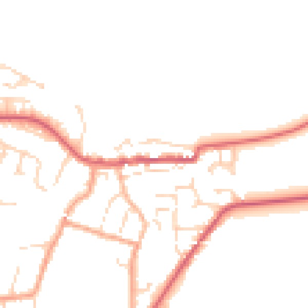 Daytime road noise heatmap for CO11 1AW