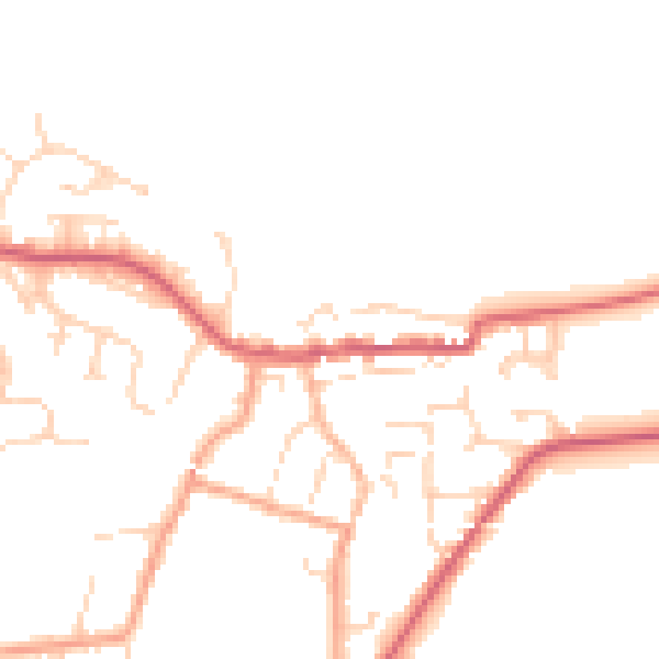 Daytime road noise heatmap for CO11 1AX