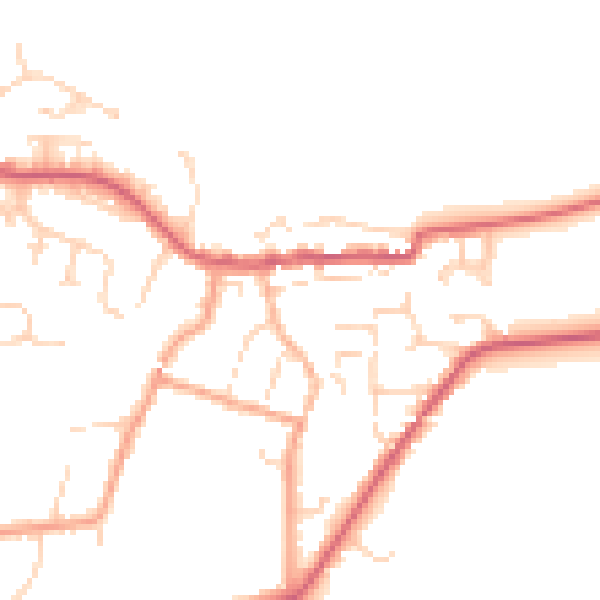 Daytime road noise heatmap for CO11 1BD