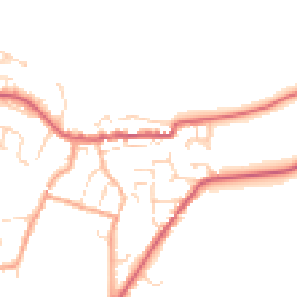 Daytime road noise heatmap for CO11 1BE