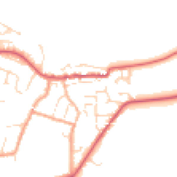 Daytime road noise heatmap for CO11 1BH