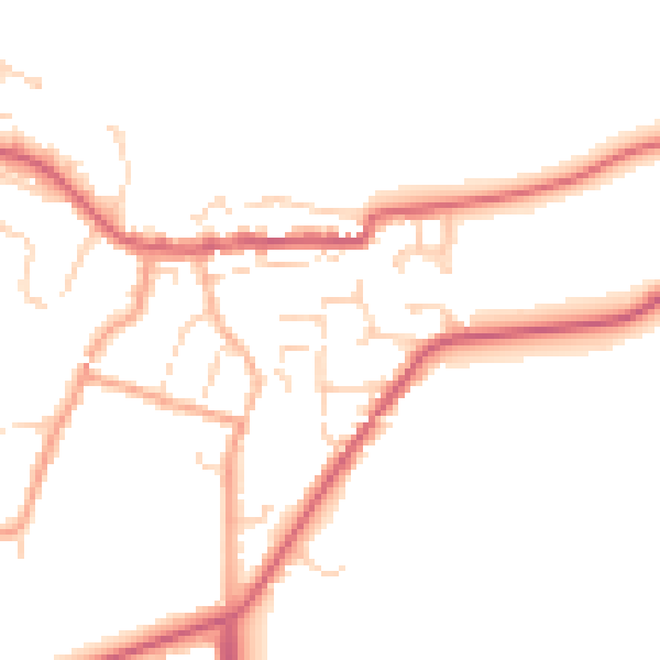 Daytime road noise heatmap for CO11 1BN