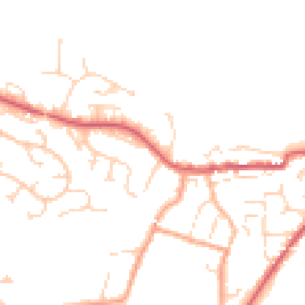 Daytime road noise heatmap for CO11 1EB