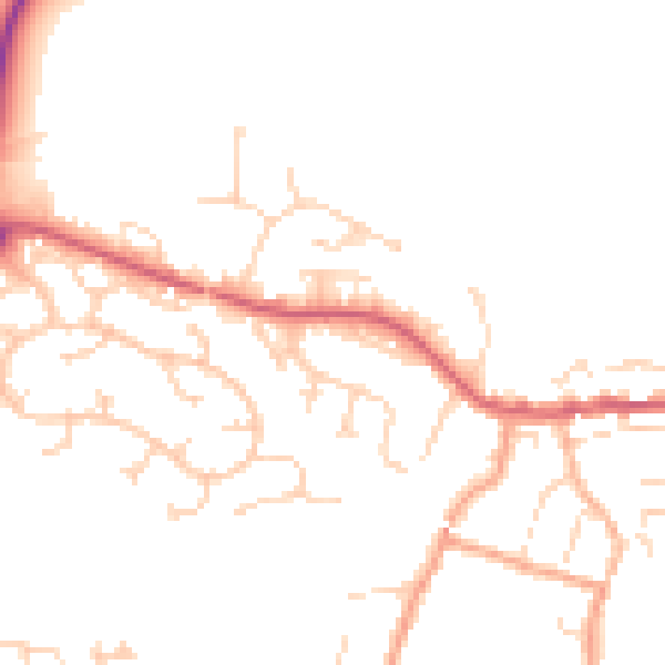 Daytime road noise heatmap for CO11 1ED