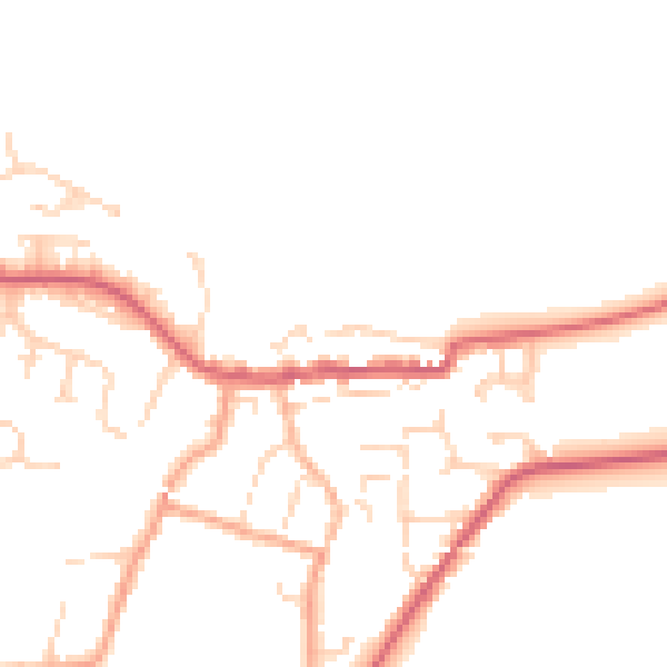 Daytime road noise heatmap for CO11 1EH