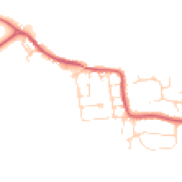 Daytime road noise heatmap for CO11 1GA