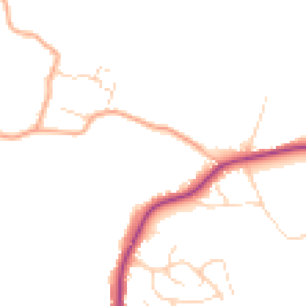 Daytime road noise heatmap for CO11 1GY