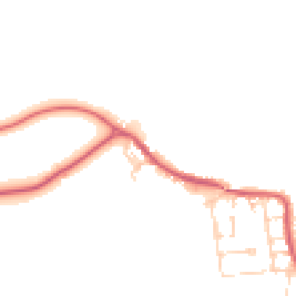 Daytime road noise heatmap for CO11 1HA