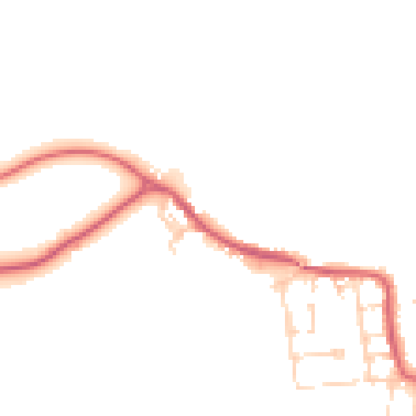 Daytime road noise heatmap for CO11 1HB