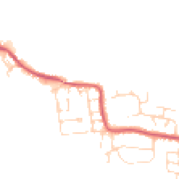 Daytime road noise heatmap for CO11 1HT