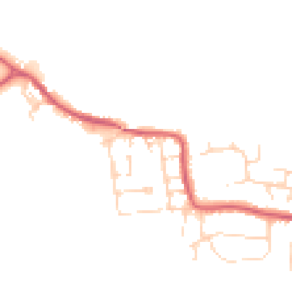Daytime road noise heatmap for CO11 1LE