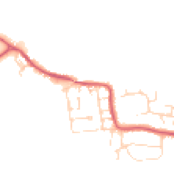 Daytime road noise heatmap for CO11 1LF