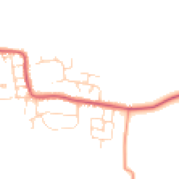 Daytime road noise heatmap for CO11 1LX
