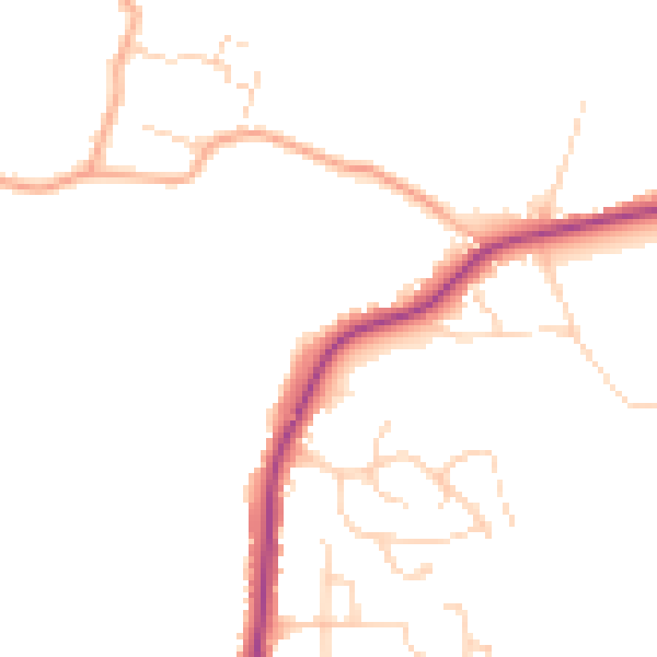 Daytime road noise heatmap for CO11 1NP