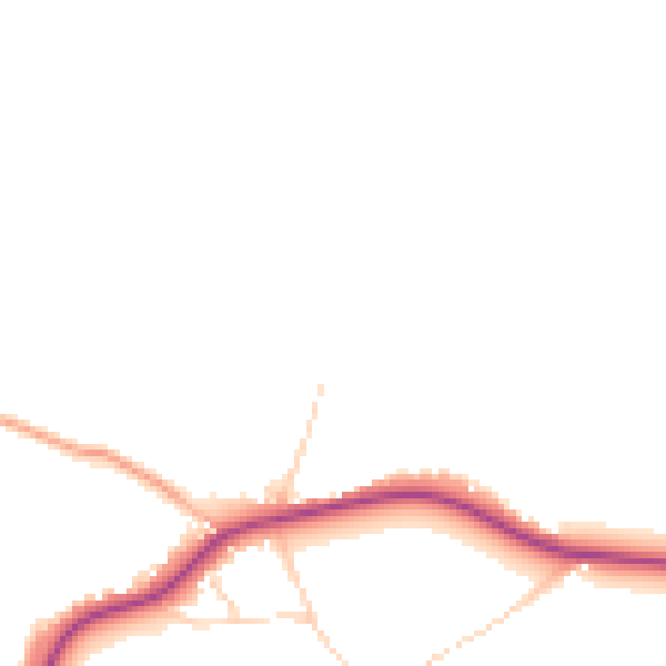 Daytime road noise heatmap for CO11 1NY