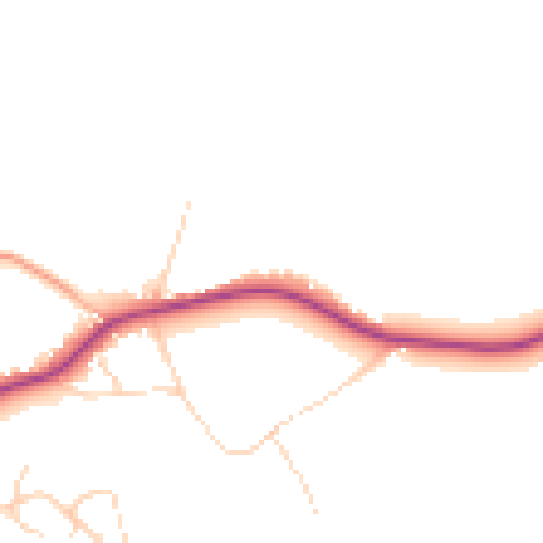 Daytime road noise heatmap for CO11 1PB