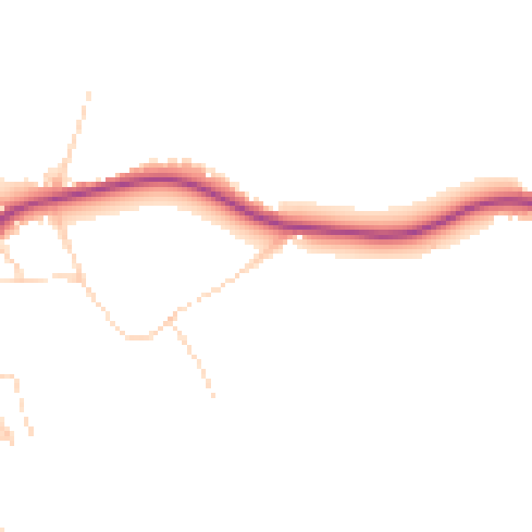 Daytime road noise heatmap for CO11 1PU