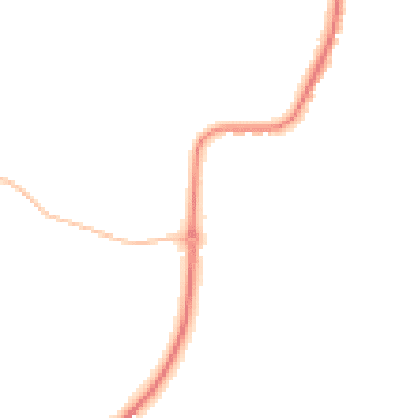 Night-time road noise heatmap for CO11 1QB