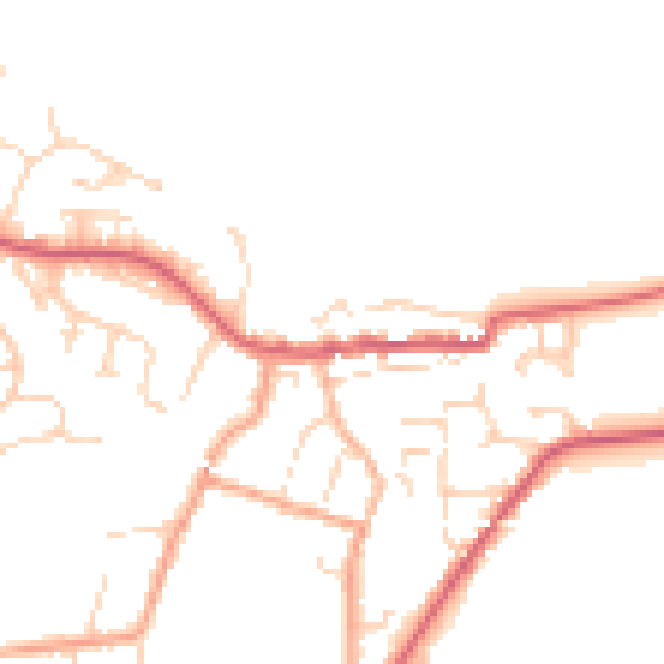 Daytime road noise heatmap for CO11 1QF