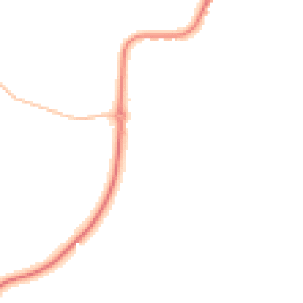 Night-time road noise heatmap for CO11 1QL