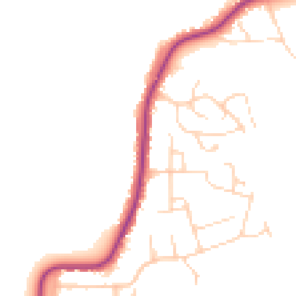 Daytime road noise heatmap for CO11 1SL