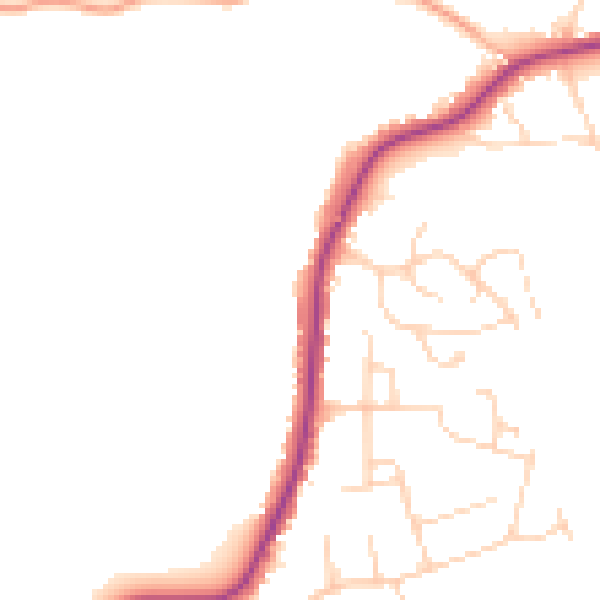 Daytime road noise heatmap for CO11 1ST