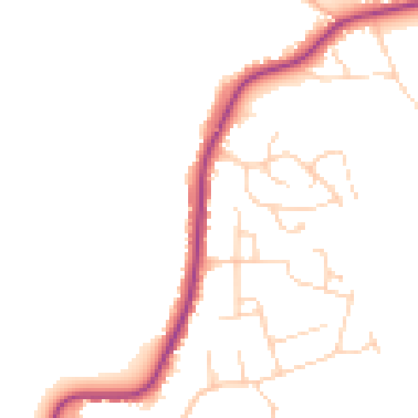 Daytime road noise heatmap for CO11 1SU