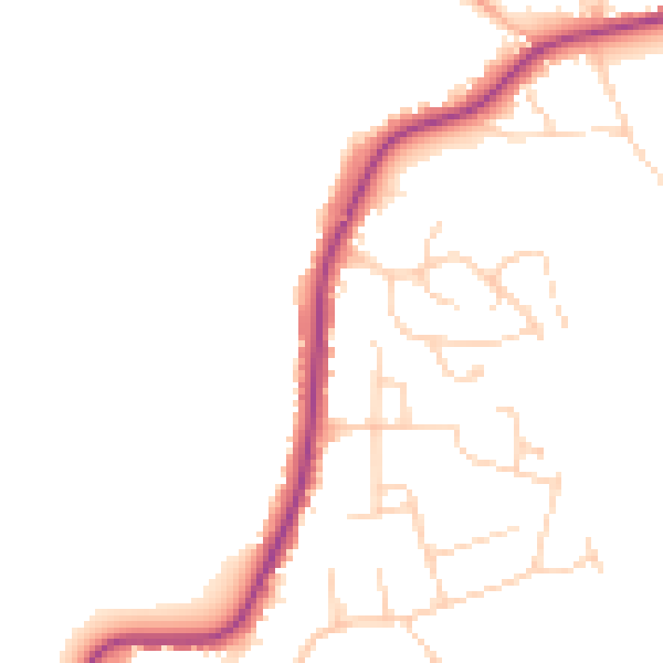 Daytime road noise heatmap for CO11 1SX