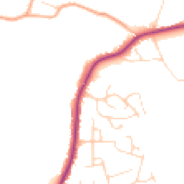Daytime road noise heatmap for CO11 1TE