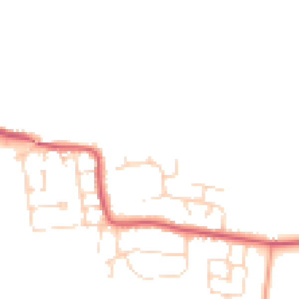 Daytime road noise heatmap for CO11 1UD