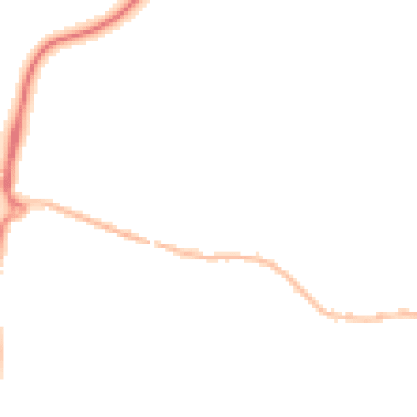Night-time road noise heatmap for CO11 1UT